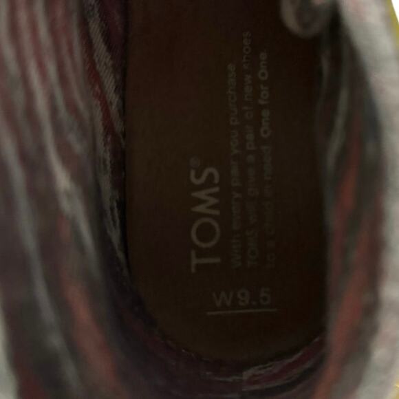 TOMS Suede Lace-Up Wedge Booties Taupe Ankle Boots Women’s Size 9.5 - Picture 2 of 5